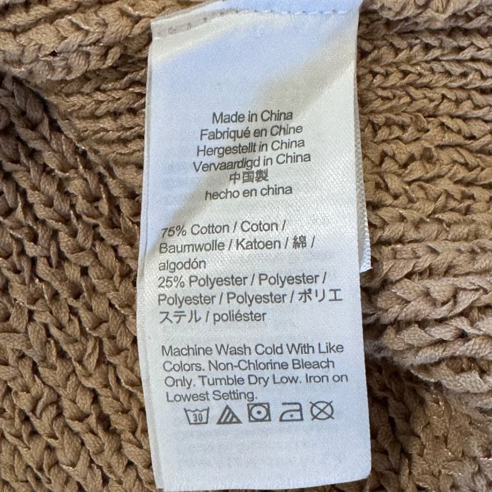 J CREW Sweater Tank Top High Neck Textured Knit Natural Tan Sz S Preppy Vacation - Picture 10 of 11
